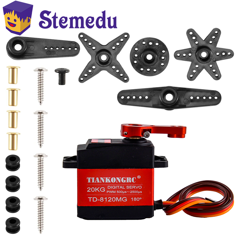 Rc Car Servo - Rcカー用防水デジタルサーボ,金属ギア,高トルク,リモートコントロール,車両玩具,180度,270度,20kg, TD-8120MG度