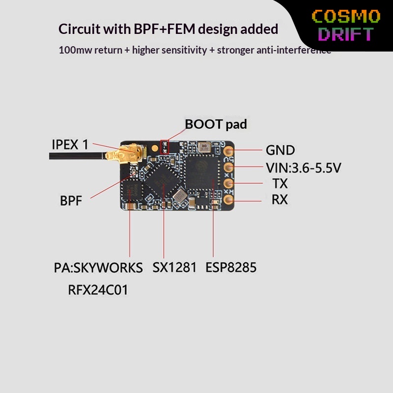 Drone With Rc 2 - ホットベイク Expresslrs Elrs レシーバー 2.4GHz 915MHz