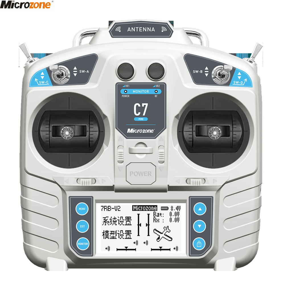 Drone Rc Aircraft - MicroZone MC7コントローラー C7 MINI送信機 2.4G MC8RE受信機付き無線システム