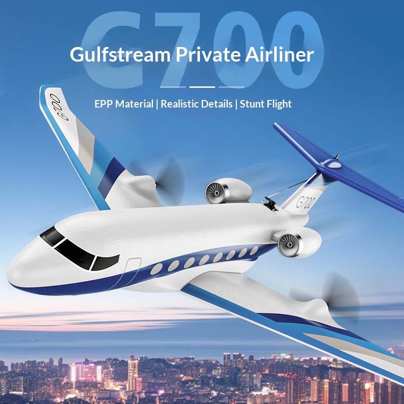 Rc Wing Glider - 新型Z67リモコン飛行機 ガルフストリームG700旅客機 3チャンネル24G固定翼RCグライダー 屋外飛行ホビー 大人向け