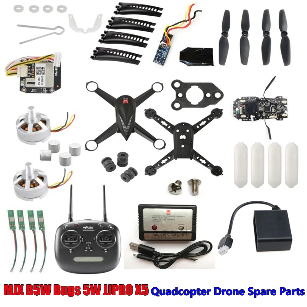 Drone Mjx Rc - ドローンクワッドコプターRCスペアパーツ,mjx b5wバグ,5w jpro x5,プロペラモーターレシーバー,ブレードボディシェル,escコントローラー,1080pバージョン