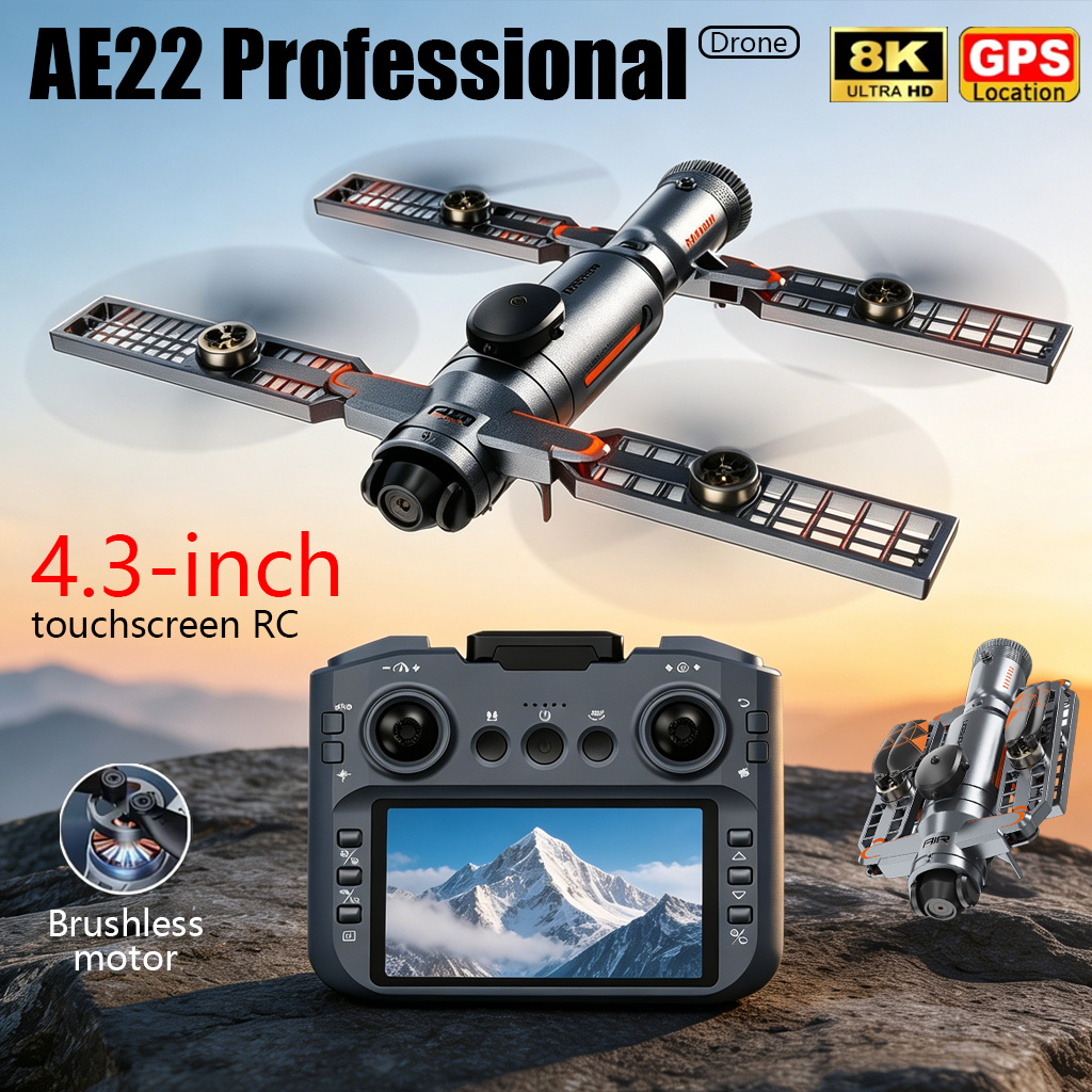 Drone Rc Price - アップグレード版AE22 PRO MAX折りたたみ式ドローン 8Kデュアルカメラ FPVクアッドコプター GPS障害物回避