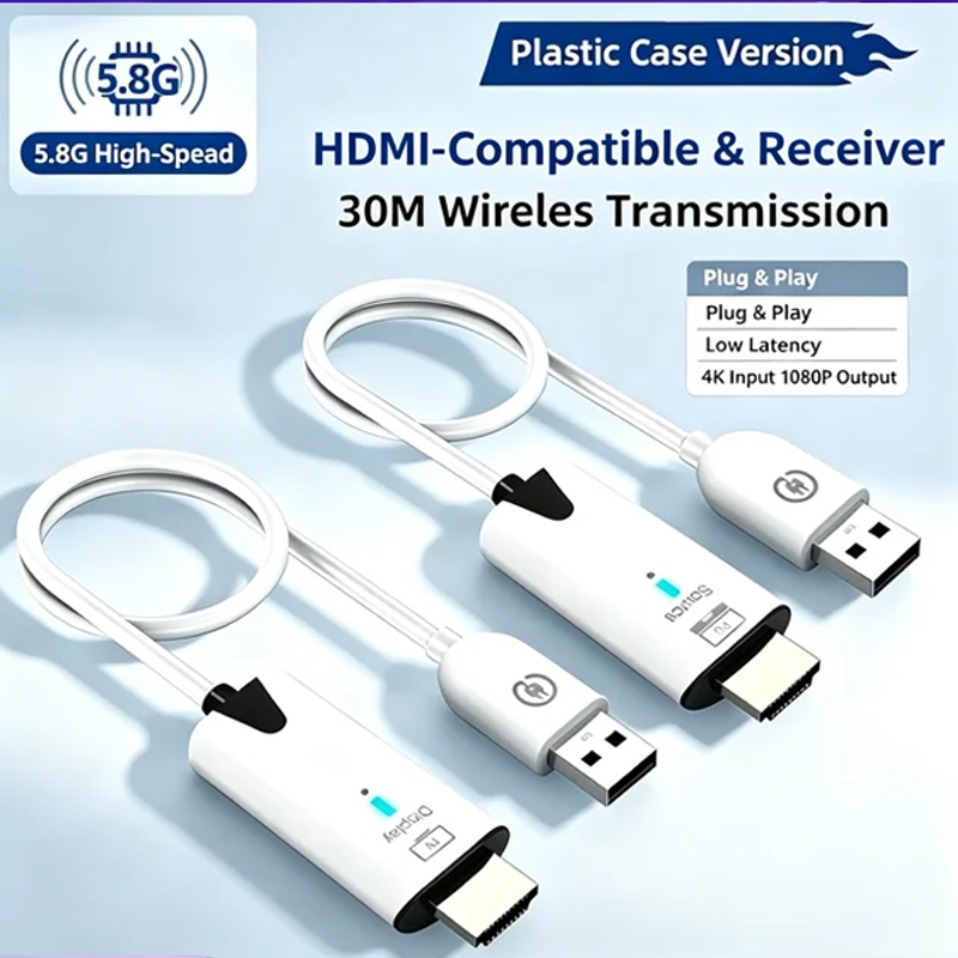 Vtx Video Transmitter - 5G 1080P 30M HDMI 互換ビデオオーディオトランスミッターレシーバーエクステンダーディスプレイ USB