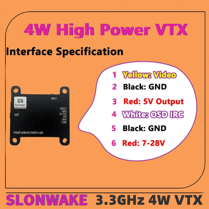 SLONWAKE FPV 3.3G 16CH 4000mW  - Drone Rc Remote Control のレビューと価格