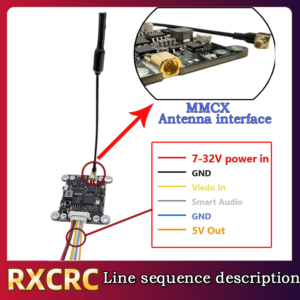 RXCRC 5.8G モジュール 48CH 1.6W VTX - Drone Rc Remote Control のレビューと価格