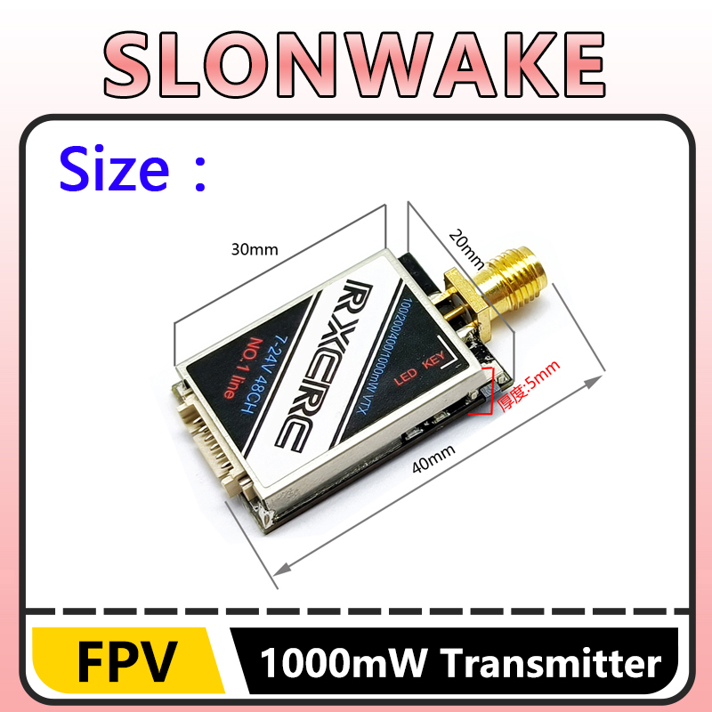 SLONWAKE 5.8G 48CH 1W VTX 100/ - Vtx Video Transmitter のレビューと価格
