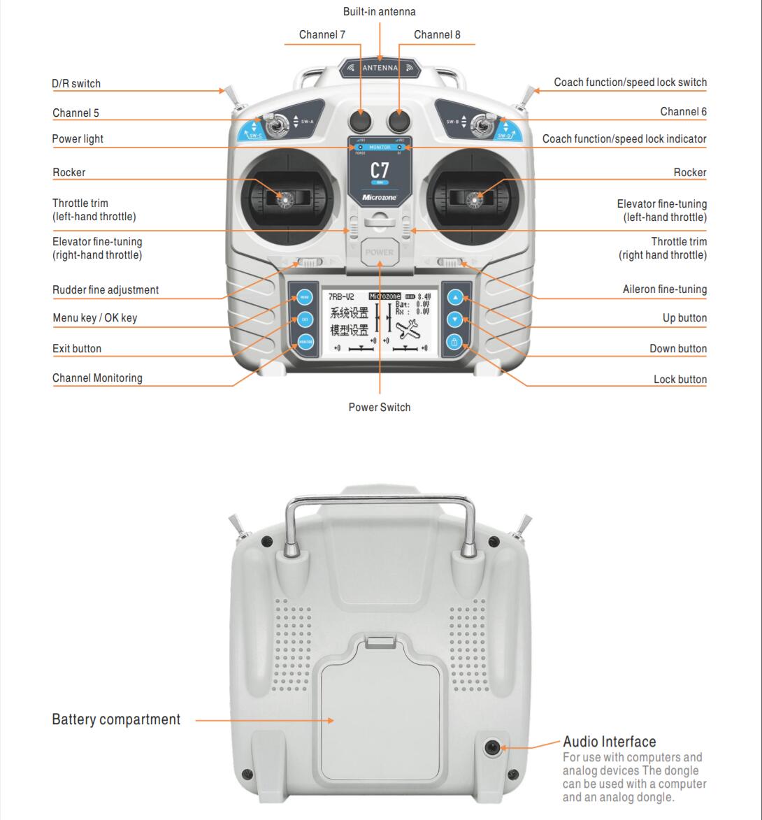MicroZone MC7コントローラー C7 MINI送信 - Drone Rc Aircraft のレビューと価格