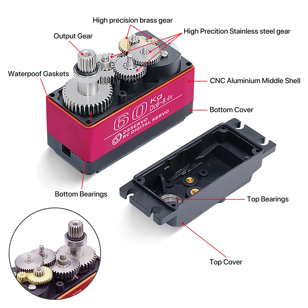 防水高トルクサーボアーム,デジタルメタルギアロボットrc 1 - Rc Car Servo のレビューと価格