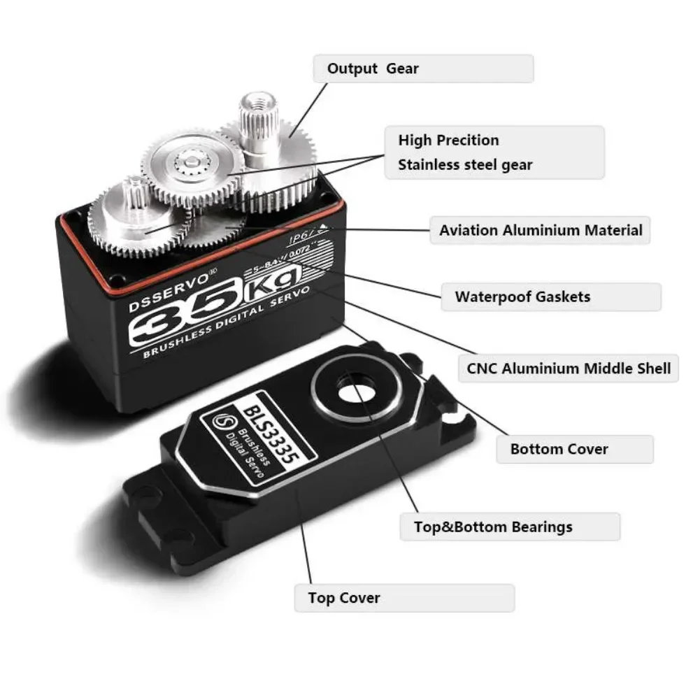 35 キロ BLS3335 デジタルサーボモーター高速ブラシ - Rc Car Servo のレビューと価格