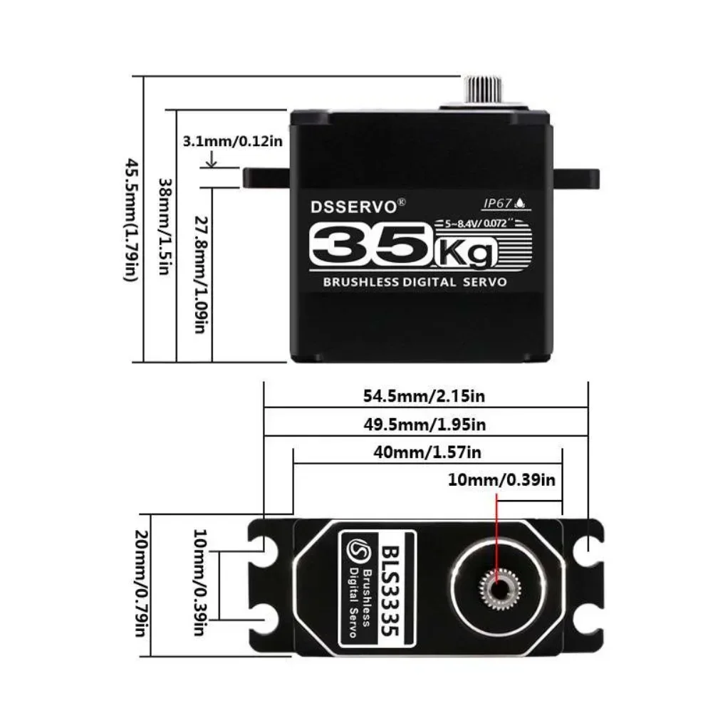 35 キロ BLS3335 デジタルサーボモーター高速ブラシ - Rc Car Servo のレビューと価格