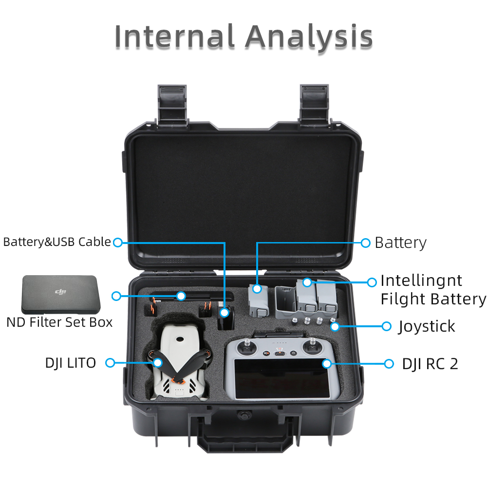 DJI LITO 1 X1ドローン用ハードシェル収納ケース、 - Drone Dji Rc N3 のレビューと価格