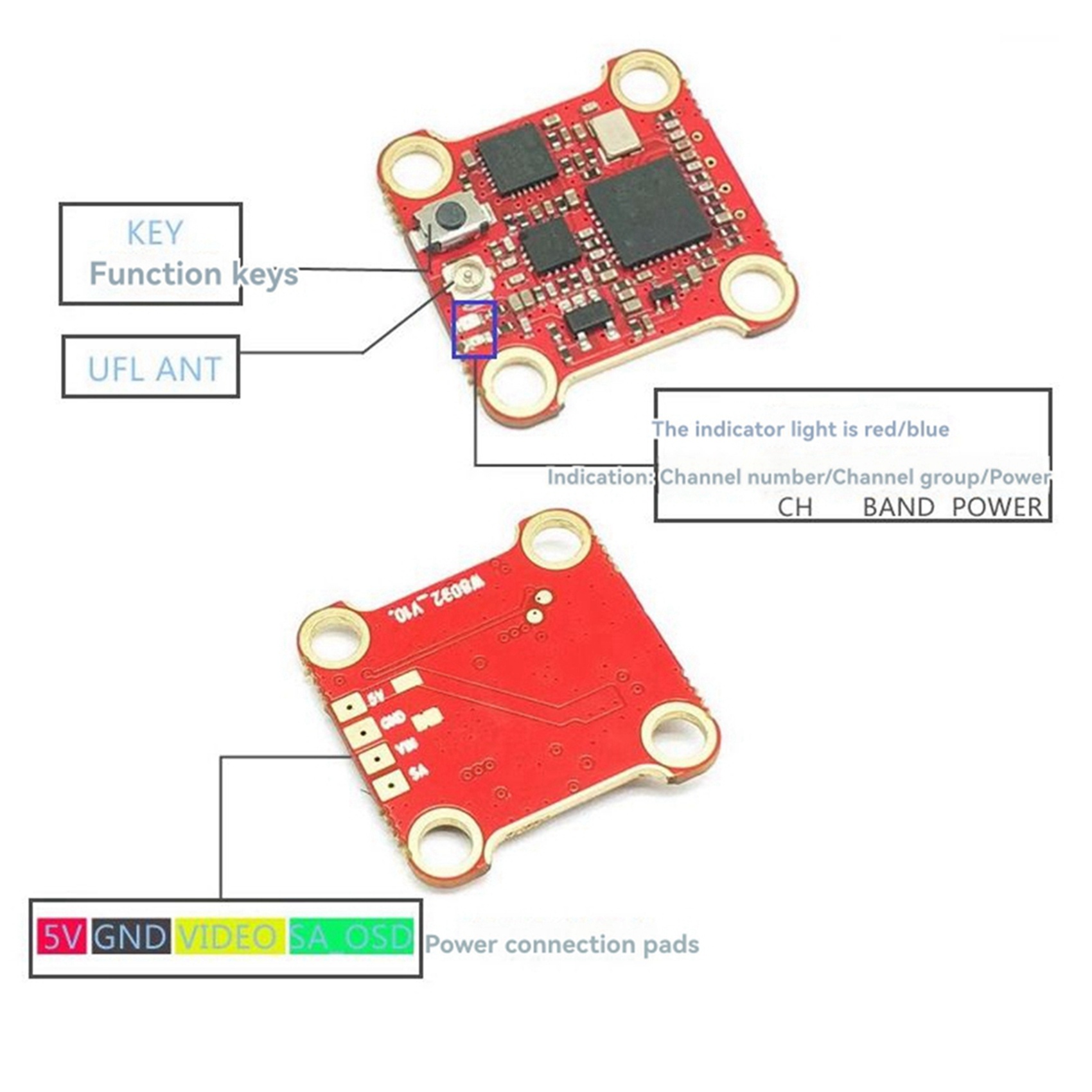 【激安価格！】2X 5.8G 400Mw VTX 40CH  - Drone Rc Price のレビューと価格